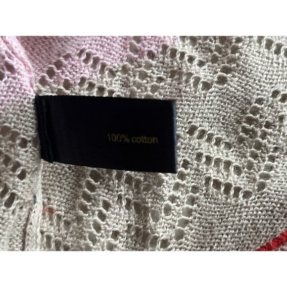 Outback Red XS Red Orange Pink Tan Crochet Knit Cardigan - Picture 6 of 6